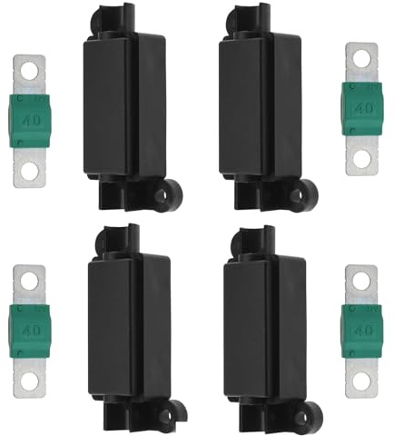 DEFIYEAR 4PCS Midi Fuse Holder- 40Amp Midi Fuses, for Trucks Agricultural Machinery Construction Vehicles and Buses, Fuse Holder for Electrical Protection for Vehicles and Equipment