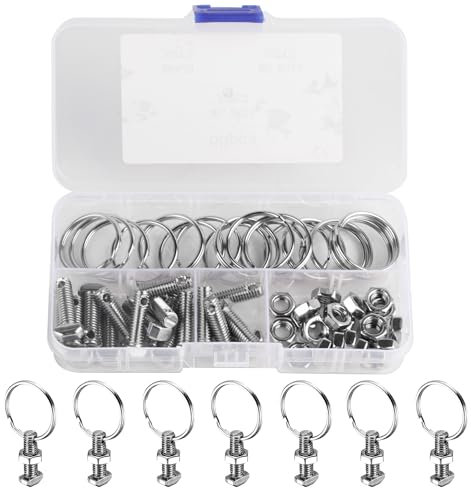 Lot de 20 vis à tête marteau M6 avec écrous assortis - Vis pour barres de verre de 6,5 à 10,5 mm - Compatible avec les profilés de serre standard