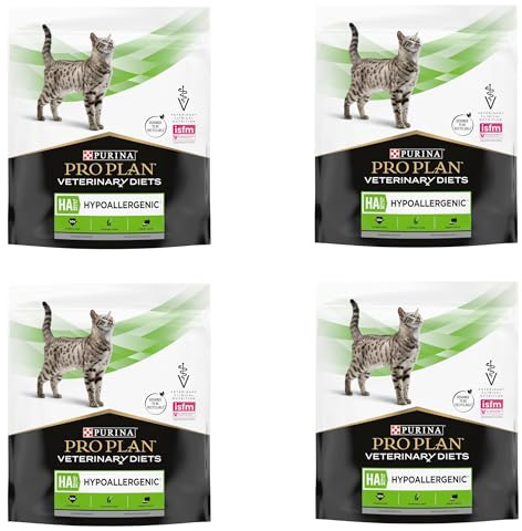 PURINA PRO PLAN Veterinary Diets HA Hypoallergenic | 4er Pack | 4 x 325 g | Diät-Alleinfuttermittel für Kitten und ausgewachsene Katzen | Zur Minderung von Nährstoffintoleranzen