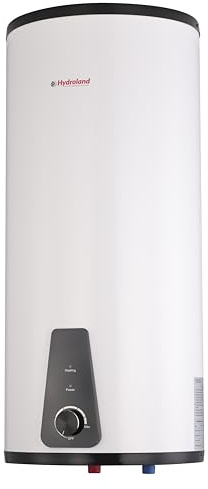 SIGO – Genomströmningsvärmare 230 V, Elektronisk Kompakt Boiler, Kontor, Verkstad, Fritidshus, Butik, Serviceutrymmen – Underanslutning, 50 l, 2000 W – MILANO vit