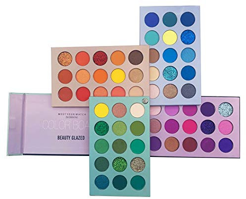 Makeup Palette 60 Farben Hochpigmentierte Farbtafel Langlebige Lidschatten-Palette Mattes und Schimmer Mischbarer Lidschatten Make-up Professionelle Augenkosmetik