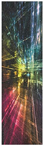 Mnsruu Tiempo Espacio Abstracto Colorido Monopatín Papel de Lija Antideslizante Hoja Cinta de Agarre Lijas para Patineta Scooter Etiquetas engomadas (84 x 23 cm)
