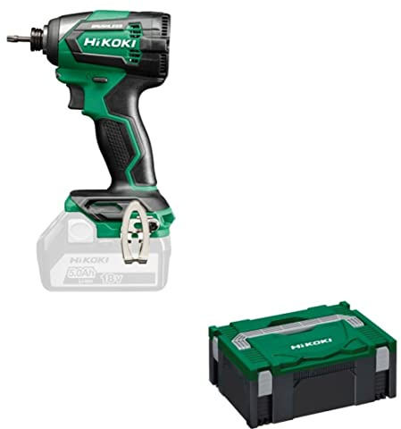 HIKOKI Akku Schlagschrauber WH18DEW2Z, 1/4 Werkzeugaufnahme (18V, Max. Festdrehmoment 175 Nm, Bolzen und Muttern M5-M16, Brushless, Zubehör Koffer, ohne Akku und Ladegerät)