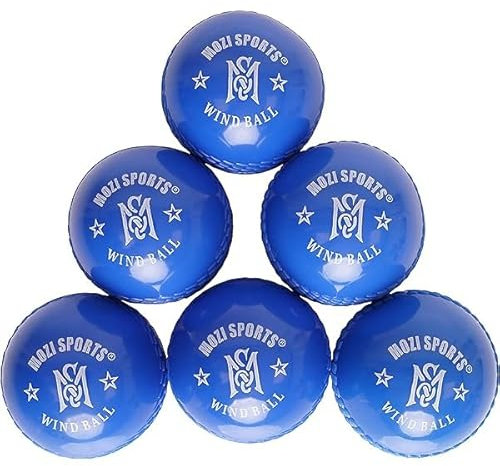 MARIB Balles de cricket à vent – Balle d'entraînement douce pour intérieur et extérieur pour entraînement (bleu)
