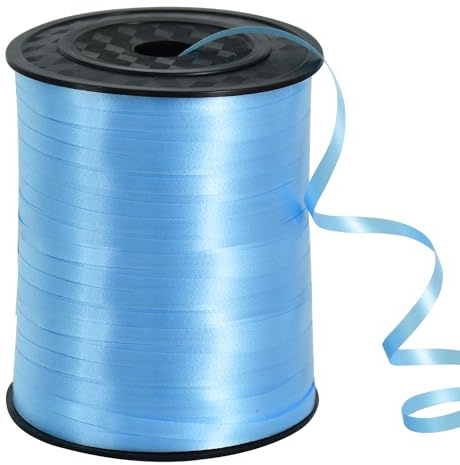 TONIFUL 500 Yards Curling Ribbon-Balloon Ribbon-Balloon String for Art&Craft Decor,Gift Wrapping,Ribbons and Bows for Christmas New Year Birthday Gifts Graduation Supplies (Light Blue)