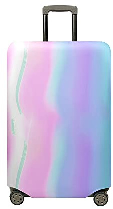 Highdi Funda para Maletas, Funda Maleta 18-32 Pulgadas, 3D Degradado Anti-Polvo Cubierta de Equipaje, Lavable Anti-Rasguños Funda Protectora Maletas (Onda,XL(29-32pulgadas))