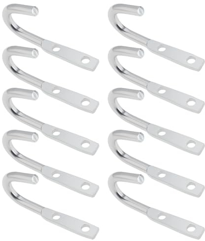 OTOTEC 10 st släpvagnar presenningskrok ersättningsdel zinkpläterad bakbräda repkrokar längd 90 mm hålavstånd 28 mm lämplig för släpvagnar skåpbilar lastbil