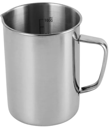 1000ml acciaio inossidabile bicchiere di laboratorio laureato, caraffa graduata per liquidi con beccuccio a becco d'anatra per cucina, caffè, forno, laboratorio