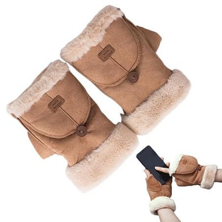 Mimoqk Moufles convertibles pour femme – Protection chaude, respirante et confortable | Mitaines avec housse de moufles, pour la marche, les trajets quotidiens, la randonnée, les activités de plein