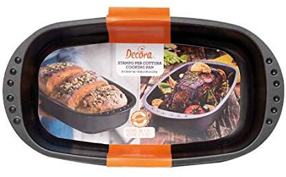 Decora, 0125735 Stampo Pane Antiadederente, Dim. 37 X 20 X h 7 cm, Linea Bake&Cook, ideale per preparazioni dolci e salate, resistente fino a 250°C