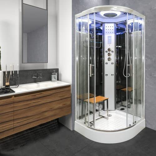 Vidalux SS1000 Hydro Shower Cabin Enclosure 1000 x 1000 - Mirror