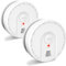 ZYTA Smoke Alarms for home,Fire Smoke Detector with 5-year Replaceable Battery,TEST/MUTE Button,LED Indicator,Battery Powered,1902(2 Pack)