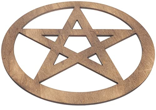 Cabilock Pentacolo In Legno Da Parete Insegna Con Pentacolo In Legno Altare Da Parete Da Appendere A Decorazione Arte Per Casa Camera Da Letto Soggiorno Decorazione Caffè