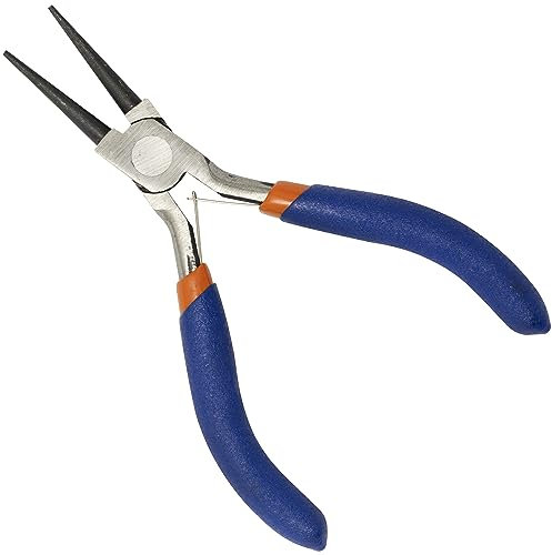 AERZETIX - C68514 - Pince de précision/modélisme à bec arrondi/rond 125x50x10 mm - ouverture des mâchoires 17 mm