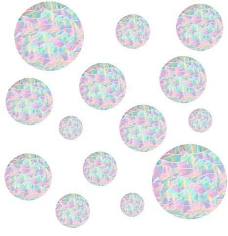 52PCS Anti-Collision Window Stickers for Birds, Window Strike Prevention Stickers Rainbow Alert Decals Clings to Prevent Bird Strikes, Prism for Suncatcher Sticker to Protect Birds Against Glass