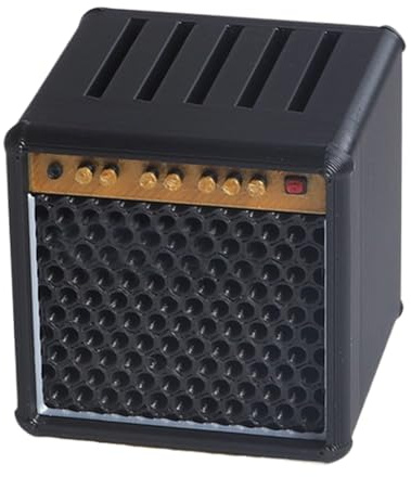 Ahuuen Mini Guitar Amp Pick Holder, 3D Printed Retro Guitar Picks Storage, Large-Capacity Box 3D Printed Display Case for Musical Instruments Bass Birthday Christmas Him Boyfriends Musicians Husband