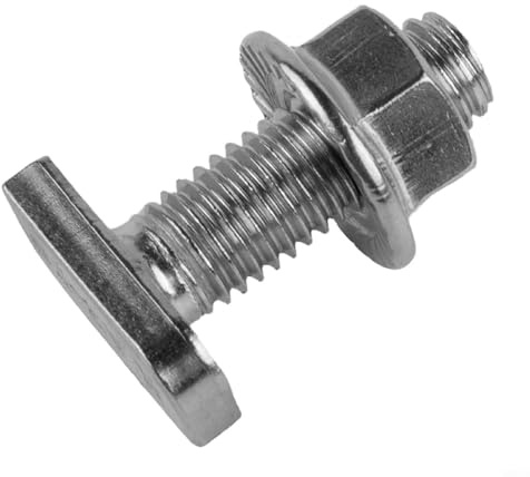 Upluxmira Vite a testa a martello tipo T in acciaio 304 con dado flangiato M8 × 20 mm, guide di montaggio fotovoltaiche solari (confezione da 20) - Resistenza conforme DIN 6923 (M8* 20)