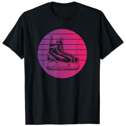 Patines de Hockey sobre Hielo Estilo Retro Vintage Camiseta