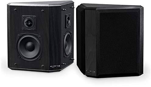 Fluance Elite High Definition 2-Way Bipolar Surround Speakers for Wide Dispersion Surround Sound in Home Theater Systems - Black Ash/Pair (SXBP2)