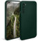 Moozy Minimalist Series Silikon Hülle für OnePlus Nord, Dunkelgrün - Mattes Finish, Dünne, Weiche TPU-Handyhülle Schutzhülle