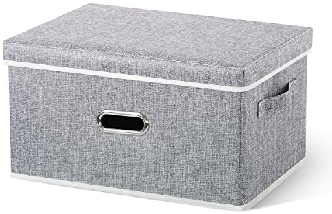 Lesfit Fabric Storage Box with Lid, 20 L