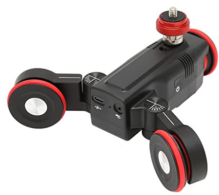 VBESTLIFE Caméra Autodolly, L5I 3 Roues Motorisée Caméra Vidéo Auto Dolly Car APP Control Support pour Android Compatible avec Téléphones Mobiles, Micro Single, Enregistreurs Vidéo