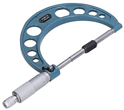 Micrometro Esterno, Micrometro di Spessore Strumento di Misurazione dello Spessore Ad Alta Precisione in Acciaio Inossidabile con Chiave 0,01 Mm (75-100 mm)