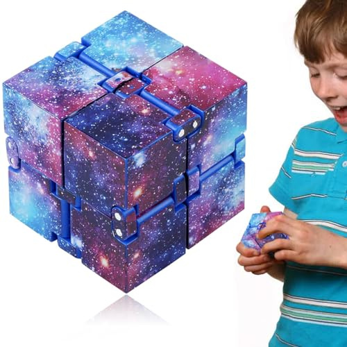JTUYPT 1 Pcs Infinity Cube Cube Infini Jouets Fidget Anti Stress Cube pour Soulagement du Stress et de l'Anxiété Relaxant