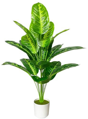 AIVORIUY Árbol Artificial Planta Artificial con Maceta, Grande Palmera Falso Planta Falsa Interior Decoración para Hogar Salón Dormitorio Oficina Patio Tienda Jardín Baño (80cm Plátano Tropical)