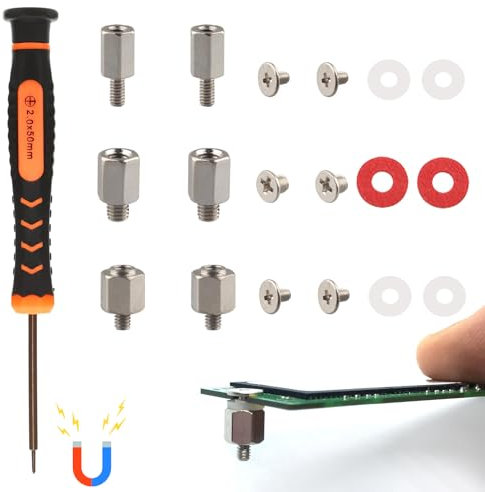 M.2 SSD Schrauben Set, PC M2 Nvme SSD Montage Schrauben Abstandshalter Schraubendreher, Computerschrauben Set für Asus Msi Gigabyte Mainboard