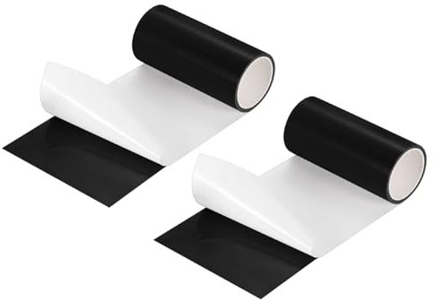 QUARKZMAN Kit di Riparazione per Toppe Gonfiabili 1,5 m x 10 cm, 2 Pezzi Nastri Adesivi Toppe TPU Toppa per Materassi Aria Piscina Castello Gonfiabile, Nero
