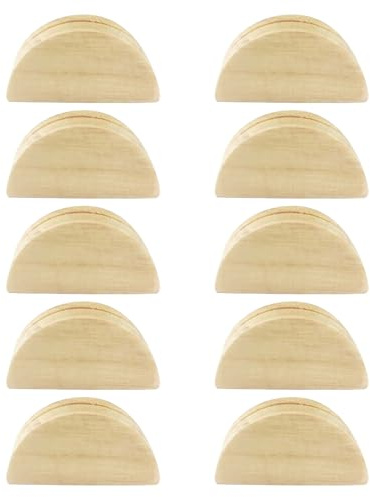Greyoe 10 piezas para Tarjetas de Madera, Tarjeteros de Madera para Fotos para Bodas, Banquetes y Fiestas, Soportador de Tarjetas de Lugar Semicircular