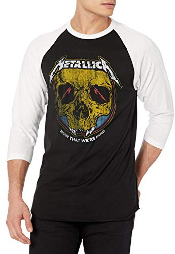 Metallica Men's Mt-50040435-md T-Shirt, Black/White, Medium