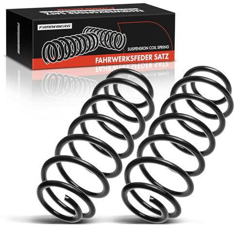 Frankberg 2x Federn Fahrwerksfeder Hinterachse Links Rechts Kompatibel mit Polo 9N 1.2L 1.4L 1.9L 2001-2009 Replace# 6Q0511115BG