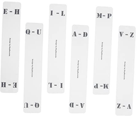 Zubehör 6 Stück Schallplatten-Sortierkarten Mit Alphabetischen Tabs Durchsichtige Cd-Karten-Trennblätter Schallplatten-Alphabet-Trennblätter Kartenführungen Namensschilder