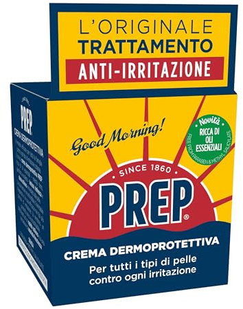 Prep, Crema Dermoprotettiva, Crema Lenitiva per Tutti i Tipi di Pelle, Crema Corpo Idratante Pelle Secca e Irritata, Crema Corpo Uomo, Donna e Bambini, Formato Vaso da 75ml