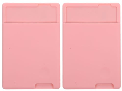 OFFSCH 2pezzi Portacarte Adesivo Per Smartphone Silicone Id Applicazione Facile Retro Del Telefono