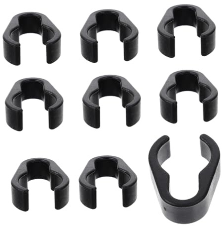 JOINPAYA 10pcs Plastic Microphone Cable Holder Clips for Mic Stand Pole Mic Cable Clamps for Home Classroom Stage Use Strong and Flexible Cord Organizer Accessories