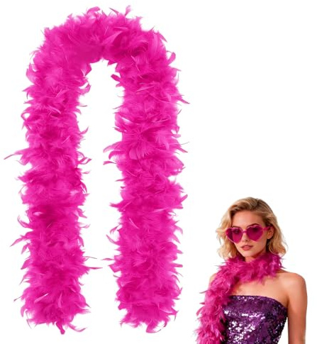 OYZOQ 1 PCS Boa di piume Rosso prugna, 2 m, Applicabile a feste, carnevale, Pride, Natale, donne, unisex, accessori, sciarpa di piu-me,bo-a pi-ume