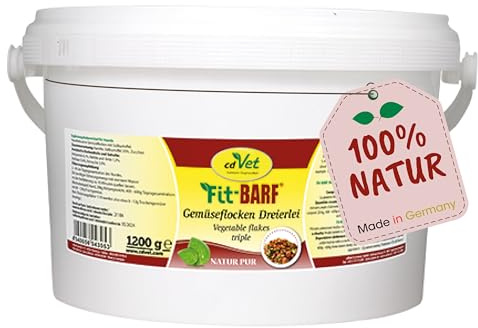 Fit-Barf Gemüseflocken Dreierlei für Hunde, 1,2kg - Karotte, Süßkartoffel, Zucchini, Getreidefrei