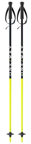 ONE Way Junior Ski Poles - Durable Stable Lightweight Aluminum Easy-to-Use Outdoor Winter Sports Downhill Alpine Ski Poles with Ergonomic Grip & Adjustable Strap, 85