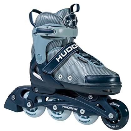 HUDORA Inline Skates Mia/Leon 2.0 - Inliner für Kinder/Jugendliche & Erwachsene in versch. Größen & Farben - Roller Skates bis zu 4 Größen verstellbar - Bequeme & stilvolle Rollerskates
