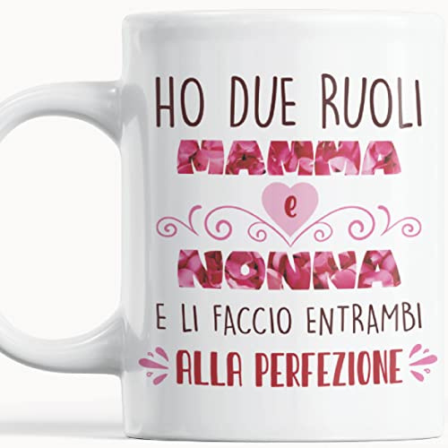 Gesar Tazza Festa della Mamma - Tazza Mamma e nonna - Frasi Originali Divertenti - Idee Regali Festa della Mamma - Regalo Buon Compleanno - Sei la mamma e la nonna migliore al mondo