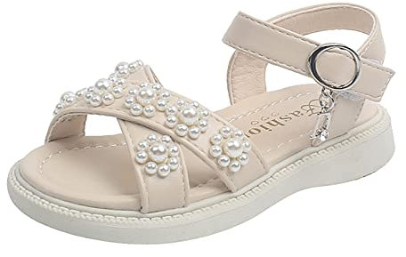 MNSWR Sandalette Bebe Fille Sandales Fille Chaussures Babies Fille à Scratch Style Basket,Sandale Tongs Sandale Fille Ete Sandales À Talons Hauts Et Bout Carré Demi Semelles Chaussures Fille Sanda