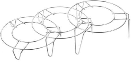 PRETYZOOM 3St Dampfgarer für Topf Herd Dampfgestell Topfregale Stativ Dampftopf Dampfkorb Dampfgareinsatz gedünsteter Reis Dampfkochtopf Grill Kochutensilien 7c Kühlregal Rostfreier Stahl