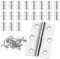 20 Scharniere Klappbar,Klavierband Scharnier,Scharniere Klein, aus Rostfreiem Stahl Türscharniere, mit 120 Schrauben, geeignet für Fenster,Türen und Schränke(44mm × 30mm)