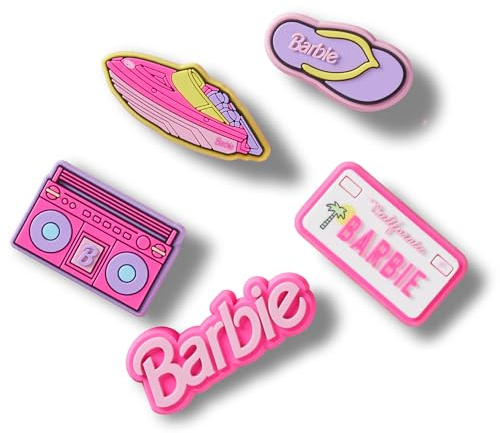 Crocs Confezione da 5 ciondoli a forma di Barbie, unisex, multicolore, taglia unica, Multicolore, Taglia unica
