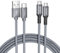 BASESAILOR for XBox Series X|S Charger Cable 2M 2Pack,PS5 Pro Controller USB Type C Charging Lead for Nintendo Switch 2/OLED/Lite,Elite Series 2,for PlayStation 5 DualSense Controller