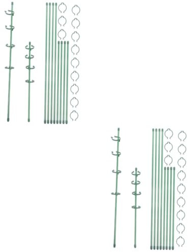 BESPORTBLE 2 Ensembles Tuteurs pour Plantes Etagere Fleur Support de Plantes Support d'hortensia Soutien Piquet de Plante à Tige Unique tuteur de Plante grimpante Tige en Fibre de Verre Green