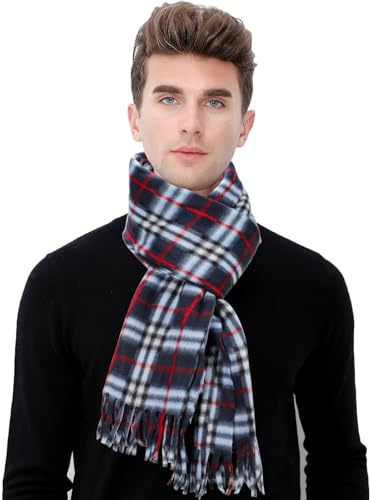Mayoii Men's Scarf, Plaid Check Autumn Winter Faux Cashmere Scarf, Soft and Warm Winter Neckerchief, Stylish Accessory for Business and Outdoor ActivitiesTartan Shawl Women